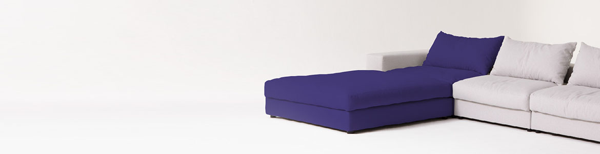 3 seater sofa FLAYR grey and purple by MYCS detail