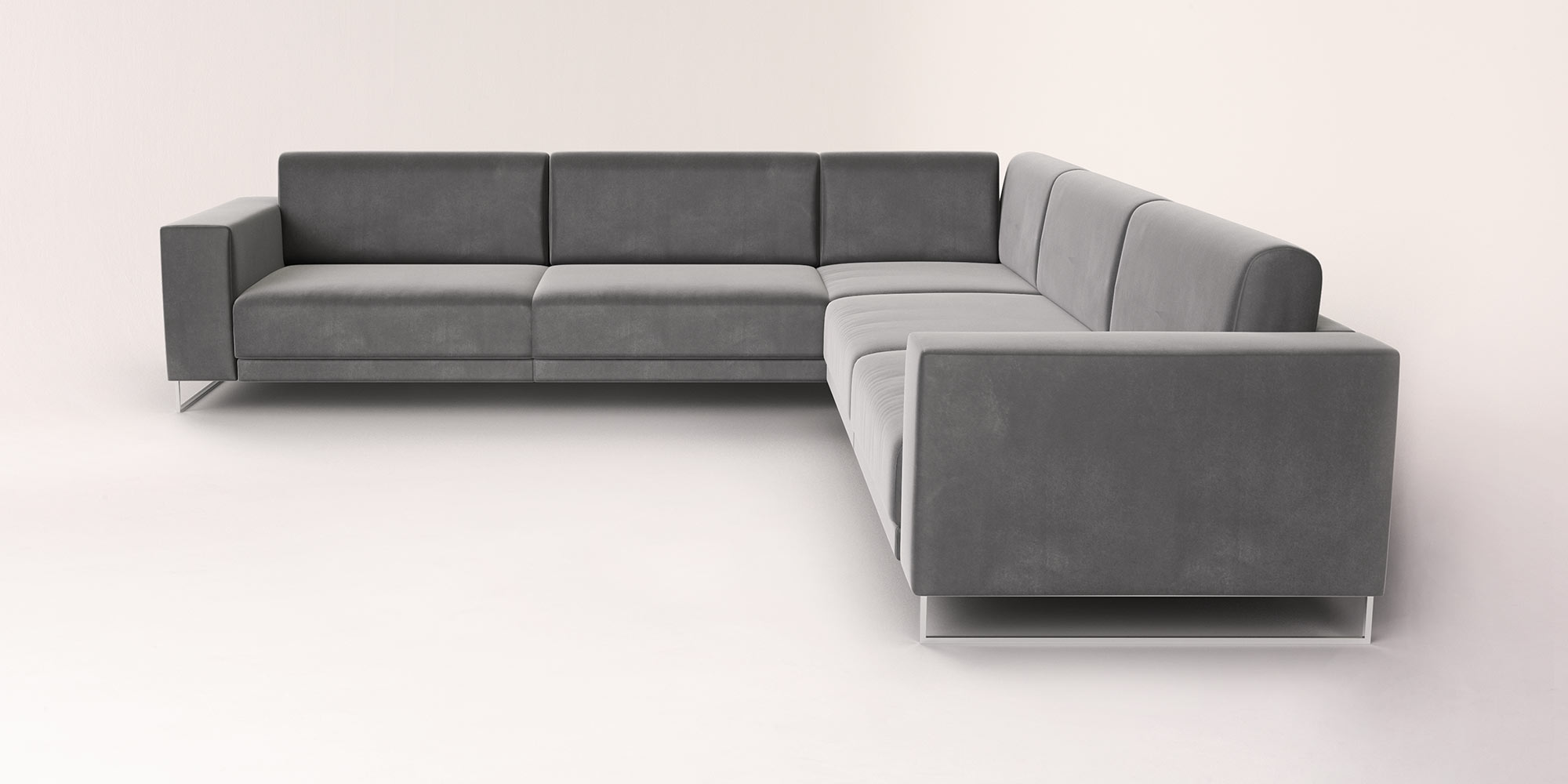 TYME corner sofa grey